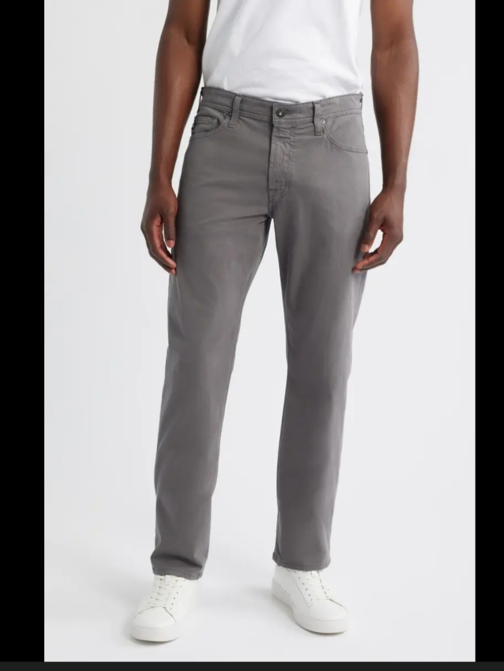 Adriano Goldschmied Mens The Graduate Khaki Tailored Straight Leg Jeans Size 31